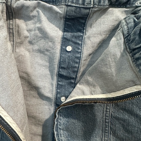 Abercrombie Light Wash Denim Button-Down Mini Dress Sz XL - Picture 6 of 6